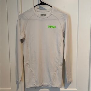 PSD Cream Long Sleeve with Green Logo